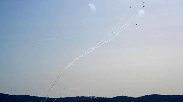 Rockets launched from Lebanon to Israel over the border are intercepted, amid the o<em></em>ngoing cross-border hostilities between Hezbollah and Israeli forces, in Israel, near the border with Lebanon, July 3, 2024. REUTERS/Ayal Margolin ISRAEL OUT. NO COMMERCIAL OR EDITORIAL SALES IN ISRAEL TPX IMAGES OF THE DAY