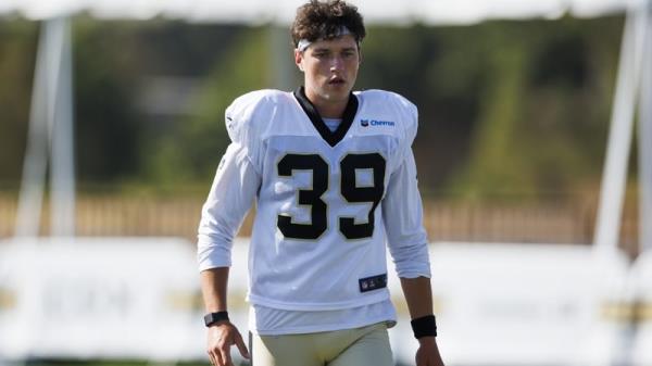 Charlie Smyth at the New Orleans Saints training camp last week