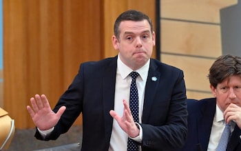 Scottish Co<em></em>nservative leader Douglas Ross during First Minister's Questions