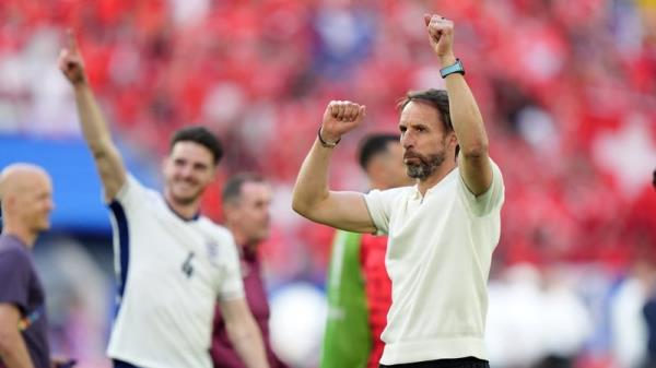 Gareth Southgate danced with his players after their shootout win