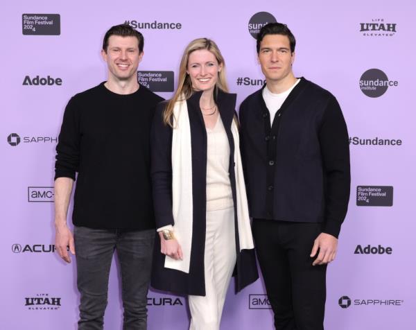 Matthew Reeve, Alexandre Reeve Givens and William Reeve attend the 