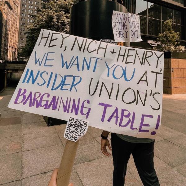 Insider CEO Henry Blodget has rolled up his sleeves and penned a few stories for the website during the unio<em></em>n strike.