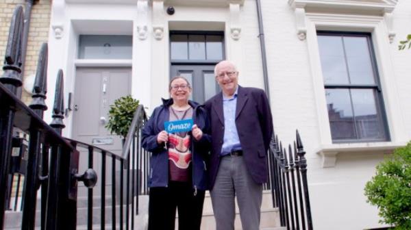 Marilyn Pratt and her husband David who won their ￡3 million Fulham home (Picture: PA)