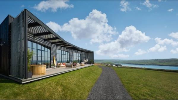 Uttam Parmar, 58, won this ￡3,000,000 four-bedroom Cornish house with panoramic views of an estuary