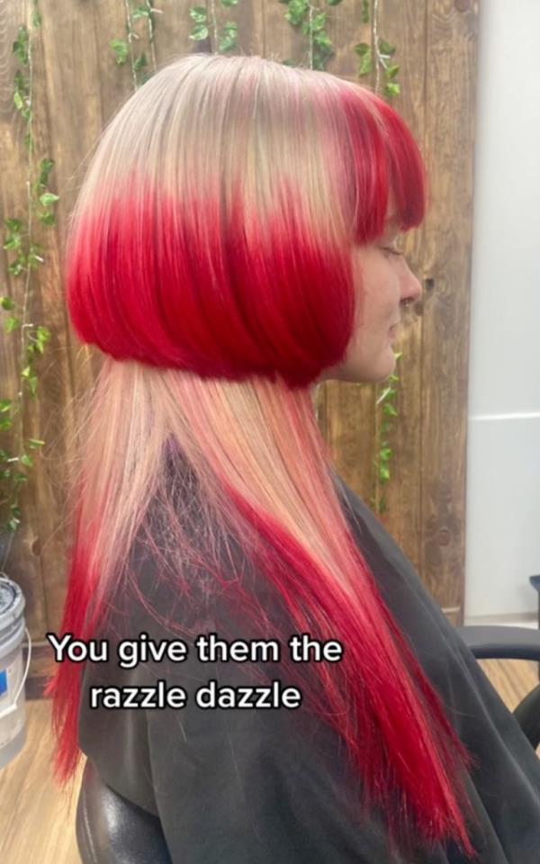 Woman with jellyfish hair cut