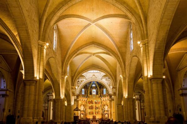 Inside of a church. 