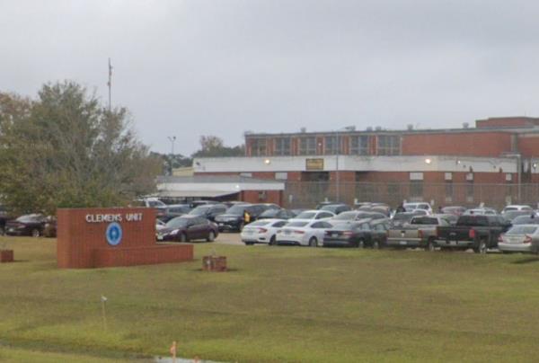 The Brazoria County Detention Center is a<em></em>bout 40 miles southwest of Houston.