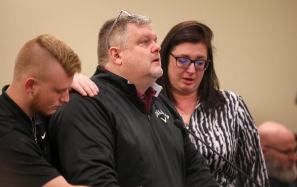 Chad Drexel speaks a<em></em>bout the loss of his daughter Brittanee Drexel at a sentencing hearing for Raymond Moody, Wednesday, Oct. 19, 2022, in Georgetown, S.C.