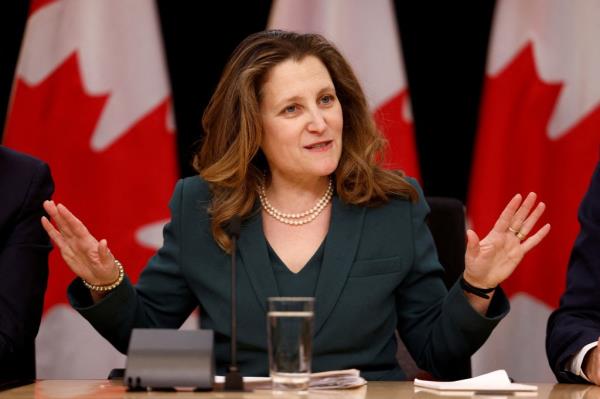 Canadian Deputy Prime Minister Chrystia Freeland initially refused to co<em></em>ndemn slogans celebrating the Oct. 7, 2023 terrorist attack on Israel as hate speech – until she watched a video of the vile chants.