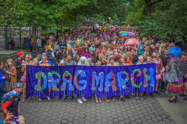 The drag march in the East Village.