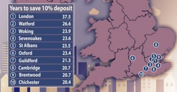 Map of the uk worst deposit locations