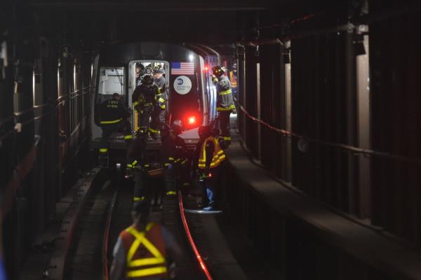 A man was rescued Friday after being struck by an F train at the 2nd Avenue and East Houston Street station. 