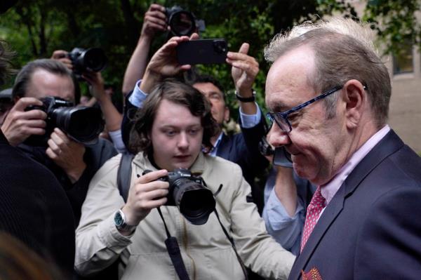 Spacey exiting Southwark Crown Court in Lo<em></em>ndon after the trial concluded.