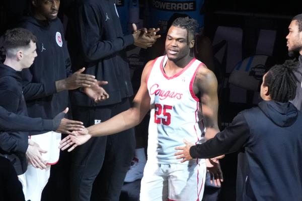 Jarace Walker #25 of the Houston Cougars is introduced