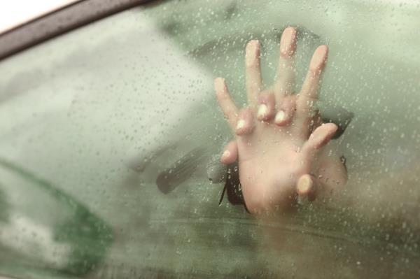 Couple holding hands havin<em></em>g sex inside a car with a steamy window