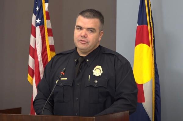 Cmdr. Matt Clark at a press conferece.