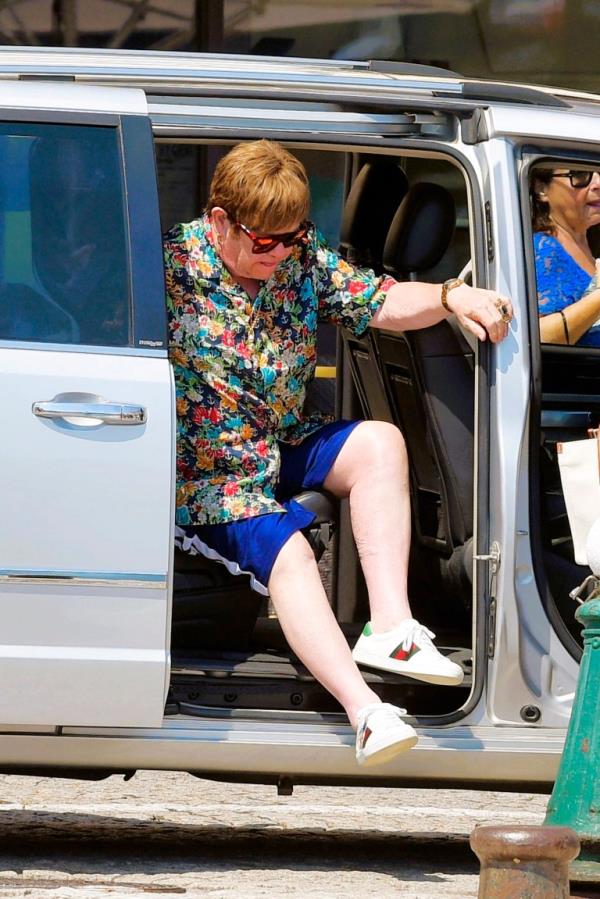 August 22nd, 2023 - Nice Elton John seen with David Furnish and Their Son Zachary And Elijah as he boards yacht with friends including David Walliams, actor Aaron Taylor-Johnson and his wife Sam Taylor-Johnson in France. 22 Aug 2023 Pictured: Elton John. Photo credit: Spread Pictures / MEGA TheMegaAgency.com +1 888 505 6342