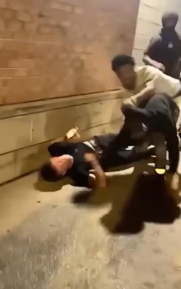 Man beat up on ground 