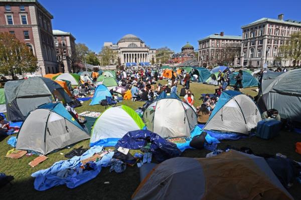 The university's Manhattan campus has seen scores of new tents pop up to protest the war in Gaza.