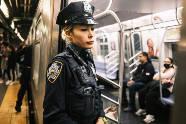 cop on the subway