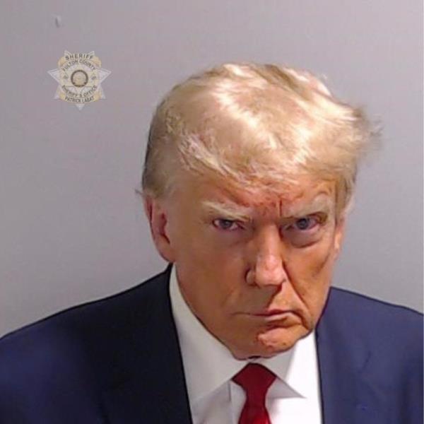 Do<em></em>nald Trump's mugshot.