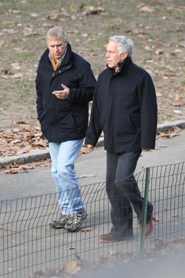 Prince Andrew and Jeffrey Epstein stroll through New York's Central Park in December 2010. 