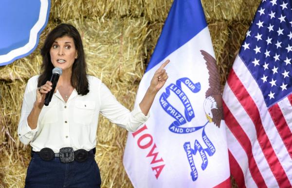  Republican presidential candidate Nikki Haley .