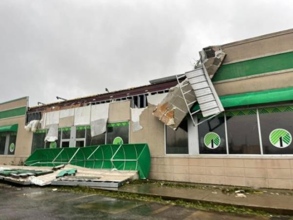 Photos showing devastation casused by Hurricane Idalia in Perry, Florida (Picture: Leslie Fletcher via WCTV)