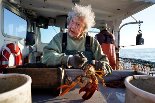 Virginia Oliver turned 104 on Thursday and has no plans to retire. She's been lobstering for 96 years