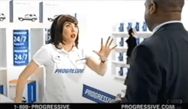 A scene from a Progressive ad