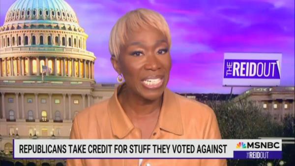 MSNBC host Joy Reid had a hot mic moment on Monday, when she was caught dropping the F-bomb. 