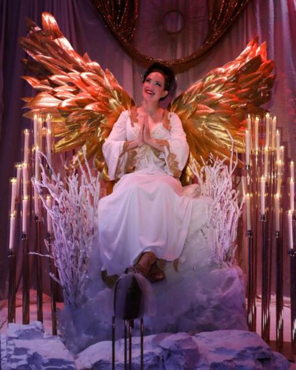 Santa's Secret performer dressed as angel