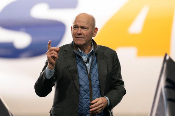 Boeing CEO Dave Calhoun reportedly fought back tears at a meeting at Boeing's 737 aircraft factory near Seattle on Tuesday. 