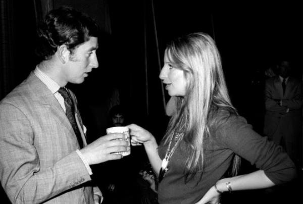 Prince Charles and Barbra Streisand Candid Photo