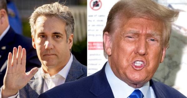 Former President Do<em></em>nald Trump (right) and his ex-perso<em></em>nal lawyer Michael Cohen (left) are facing each other in court in the New York civil fraud case