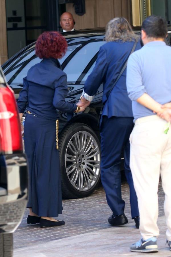 Ozzy and Sharon were seen heading to the Maybourne Hotel on Canon Drive.