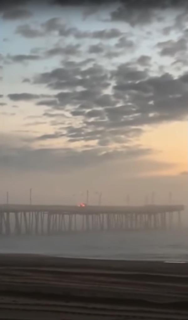 The car drove straight off the VA Beach pier early Saturday morning. 