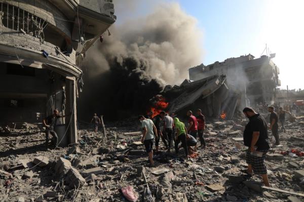 destroyed house in Gaza City