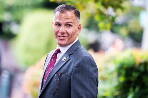 Rep. Marc Molinaro, R-N.Y., leaves the Capitol Hill Club after a meeting of the House Republican Co<em></em>nference on Wednesday, September 18, 2024. (Tom Williams/CQ-Roll Call, Inc via Getty Images)