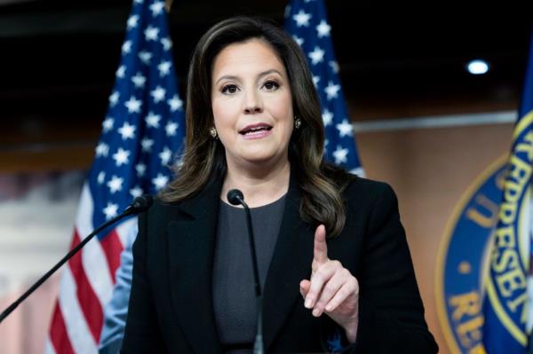 Representative ELISE STEFANIK (R-NY) speaking at a press co<em></em>nference at the U.S. Capitol in Washington, DC. (Credit Image: ? Michael Brochstein/ZUMA Press Wire)</p>

<p>　　House Speaker Mike Johnson Press Conference