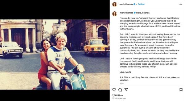 Marlo Thomas co<em></em>nfirmed his death in a tribute post.