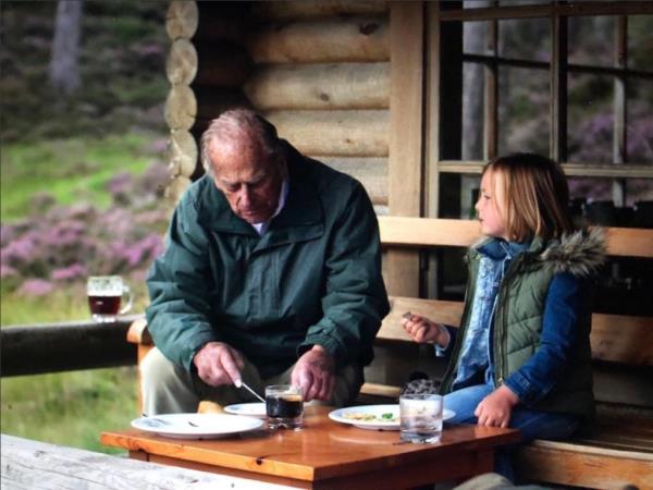 Prince Philip and Mia Tindall.