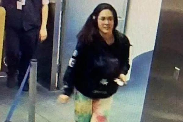 Pictured: Hannah Kobayashi seen on a security camera in Los Angeles Internatio<em></em>nal Airport on Nov. 8, 2024