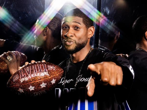 Usher poses for a portrait at Cashman Complex on February 07, 2023 in Las Vegas, Nevada. - after his rehearsals for 2024 Super Bowl LVIII.