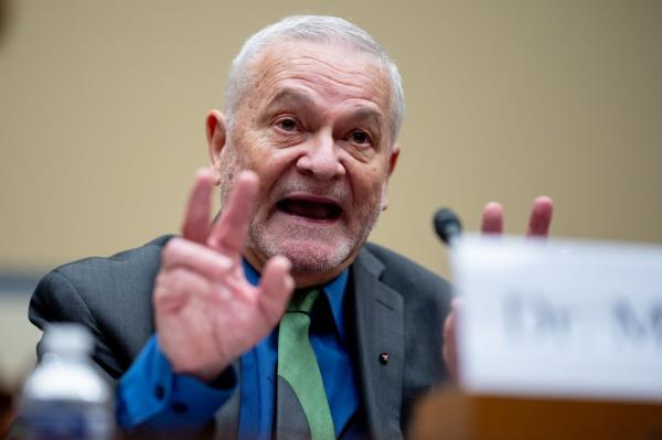 Dr. David Morens speaks during a House Select Subcommittee on the Coro<em></em>navirus Pandemic hearing on Capitol Hill on May 22, 2024 in Washington, DC.