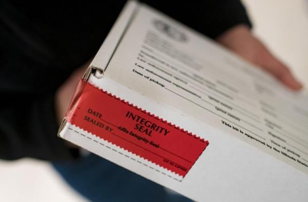 Photo shows a rape kits 