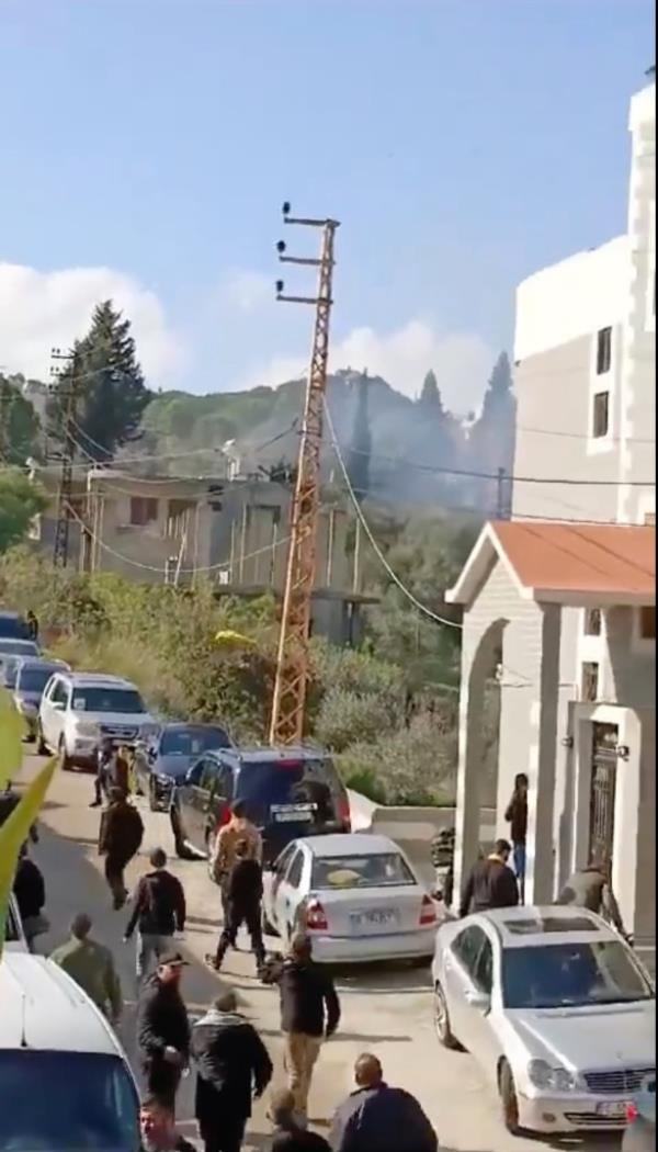 The attack occurred in the town of Khirbet Selm, wher<em></em>e Hezbollah members were gathered.