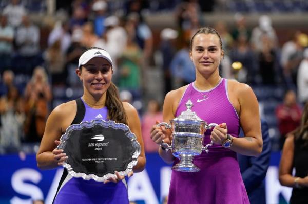 Jessica Pegula (l.) reached the final of the 2024 U.S. Open but lost to Aryna Sabalenka (r.).