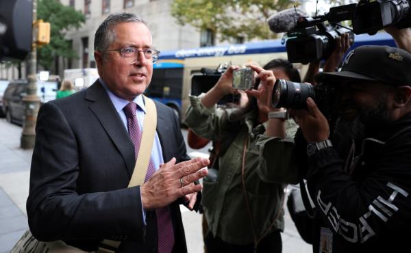 Combs' attorney Marc Agnifilo speaking to the press outside United States Court in Manhattan after the music mogul's arrest on Sept. 17, 2024.