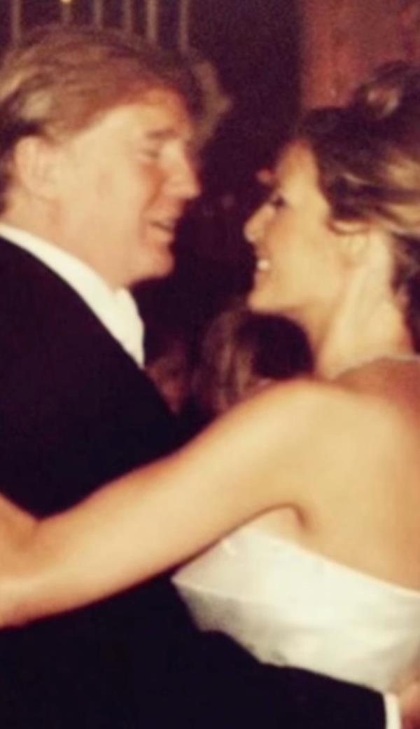 Do<em></em>nald and Melania Trump on their wedding day.